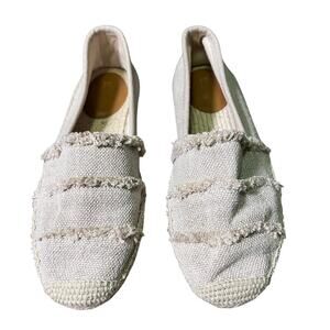 Michael Kors MK Women's Shoes White Fabric Espadrille Size US 7.5M EU 37.5M